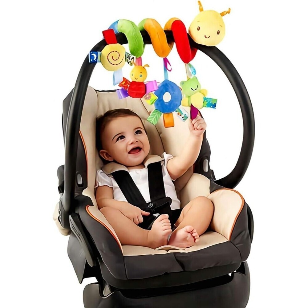 Uonlytech Baby Crib Hanging Rattles Toys Carseat Toys Hanging Rattles Spiral Toy
